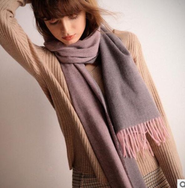 

winter scarf for women thicken warm autumn and winter dual purpose scarf cashmere air conditioning shawl, Blue;gray