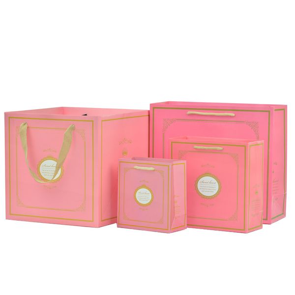 

4 color luxury bag festival gift package new blank gift paper bag fashionable gift paper bag