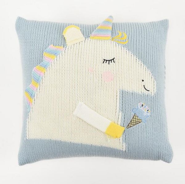 Children Unicorn Baby Knitted Cushion Covers Sofa Pillowcase Baby