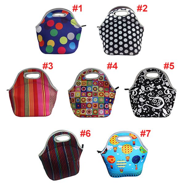 

new fashion 100% designer neoprene cooler insulation waterproof thermal lunch bags for women kids fa$b women bag, Blue;pink