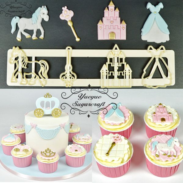 

yueyue sugarcraft fairy tale plastic fondant cutter cake mold fondant mold cake decorating tools sugarcraft