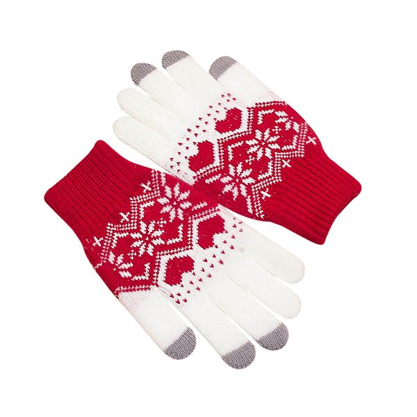 

400pairs / lot winter knitted wool keep warm gloves cashmere soft casual print gloves mittens guante, Blue;gray