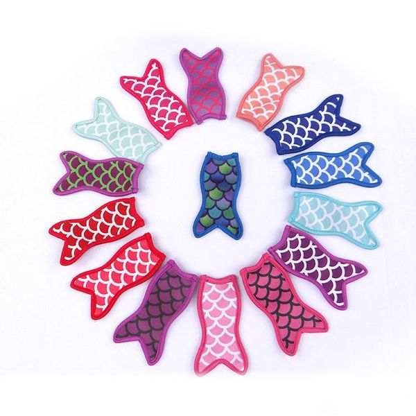 

9*17.5cm neoprene mermaid printing popsicle ice sleeves er holders for kids summer ice cream tools