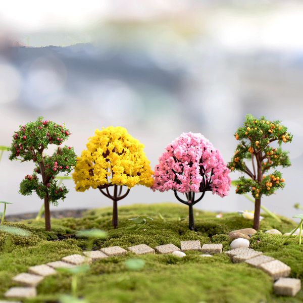 

decoration for micro garden landscape potted lawn mini artificial cherry trees crafts diy 50pcs/lot t2i120