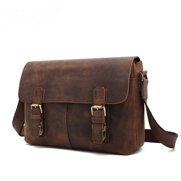 

new fashion cowhide men genuine leather shoulder bag messenger business briefcase cowskin business bags