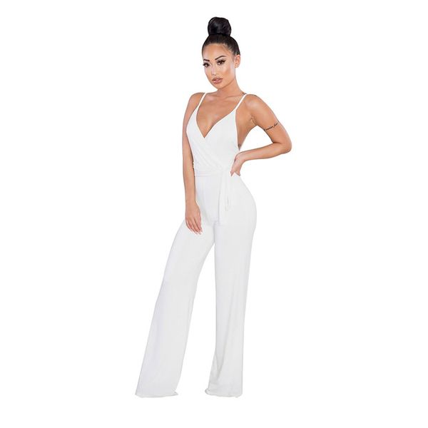 white skinny leg jumpsuit