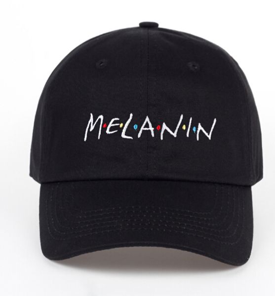 

new arrival melanin letter embroidery baseball cap women snapback hat adjustable men fashion hats wholesale, Black;white
