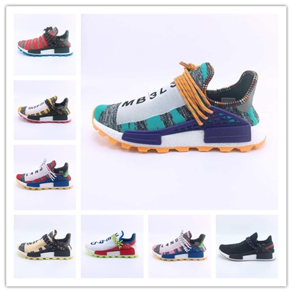2018 Homecoming Creme x NERD Solar PacK Human Race Running Shoes pharrell williams Hu trail trainers Men Women runner Sports sneakers 36 47 2018 Homecoming Creme x NERD Solar PacK Human Race Running Shoes pharrell williams Hu trail trainers Men Women runner Sports sneakers 36 47