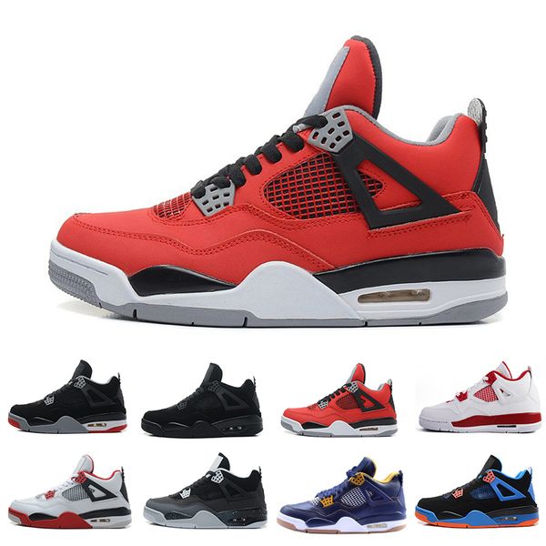 

High Quality 4s Mens Basketball Shoes 4s White Cement Black Red 4 Superman Fashion Sports Shoes