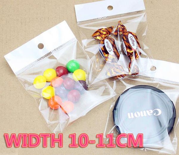 

очистить самоклеющиеся пластичного сумка для хранения ширина 10-11cm opp poly чемоданчик розничная упаковка мешок пакет повесьте hole оптова