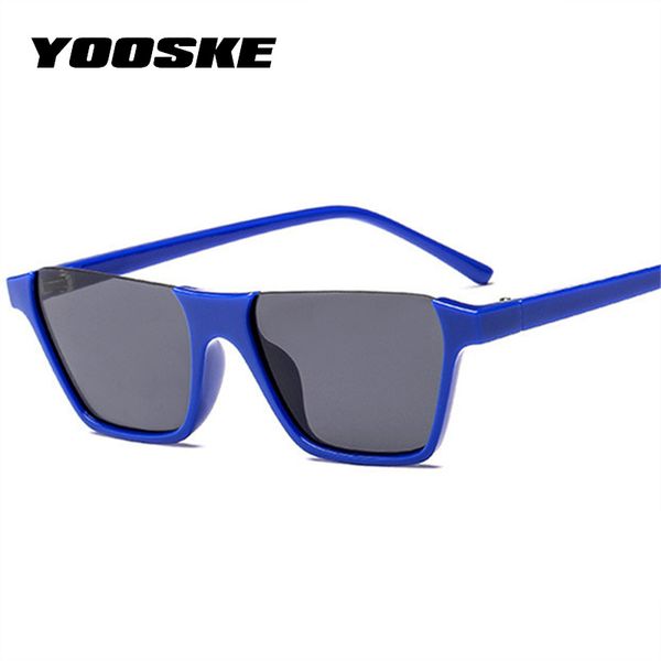 

yooske half frame sunglasses women small cat eye sun glasses female vintage rectangle flat sunglass uv400, White;black