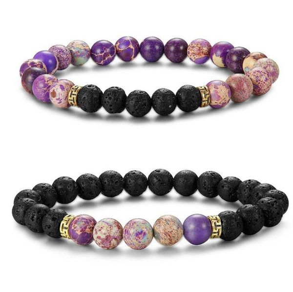 

chakra bracelet for men women natural stone diffuser bracelet yoga bead set 8mm natural stone yoga beads bracelet bangle, Golden;silver
