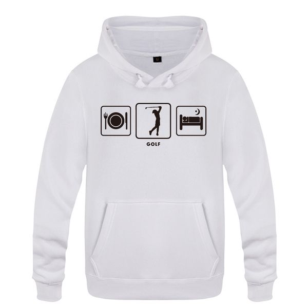 

golf golfer creative gift hoodies men 2018 men's pullover fleece hooded sweatshirts, Black