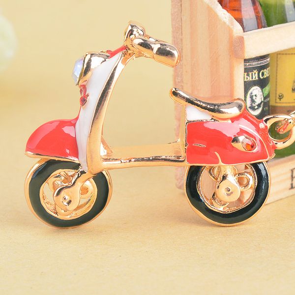 

2018 motor scooter key cute motorcycle keychain for women personality charm jewelry keyring holder ch-3514, Silver