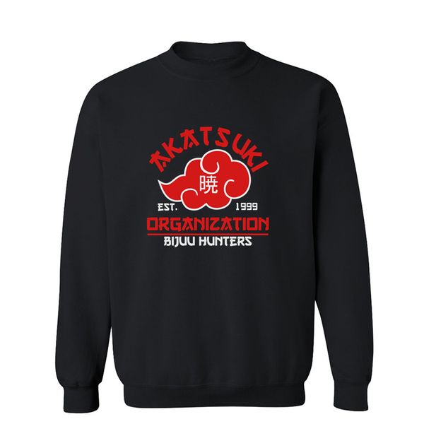 

men sweatshirts autumn winter print akatsuki fashion casual men's sportswear hoody harajuku akatsuki hoodies, Black