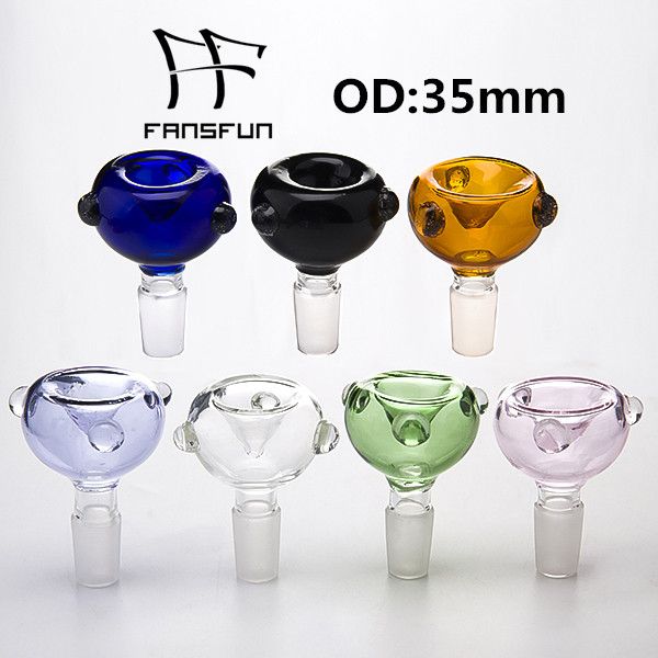 Tigela De Vidro colorido Com 14mm 18mm Masculino Conexão Cúpula De Vidro Para Tubulação De Água Plataforma de Petróleo Bubbler Fumar Ferramentas DHL