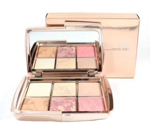 

2018 brand new makeup hourgla 6 color face blu h palette highlighter contour blu h co metic palette dhl