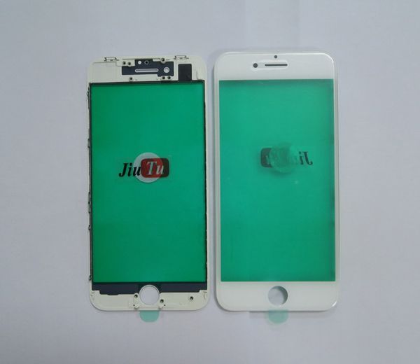 Telefone de alta qualidade reparação lcd 2 em 1 frente fria de vidro da frente da frente com moldura moldura para iphone 8g parte