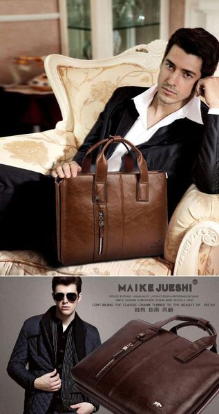 

men's handbag leather men's business briefcase, computer bag, cross section, single shoulder bag