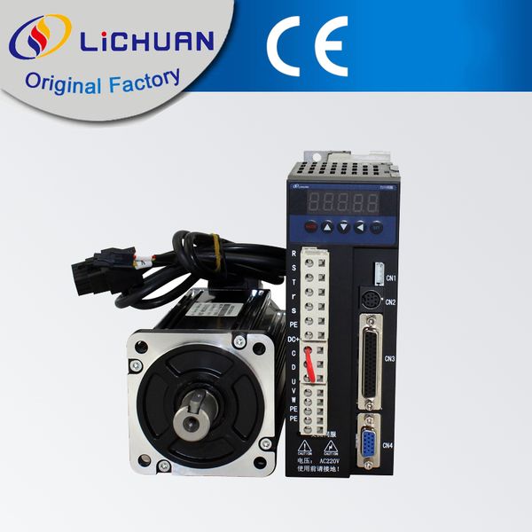 

selling for 1kw 4 n.m power single phase 220v ac servo motor 80mm lcmt-10m02-80m04025 set