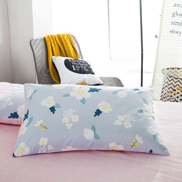 

home textile simple and fresh printed bedlinens fabric duvet cover sets 4pcs sheet bedding set pillow cases
