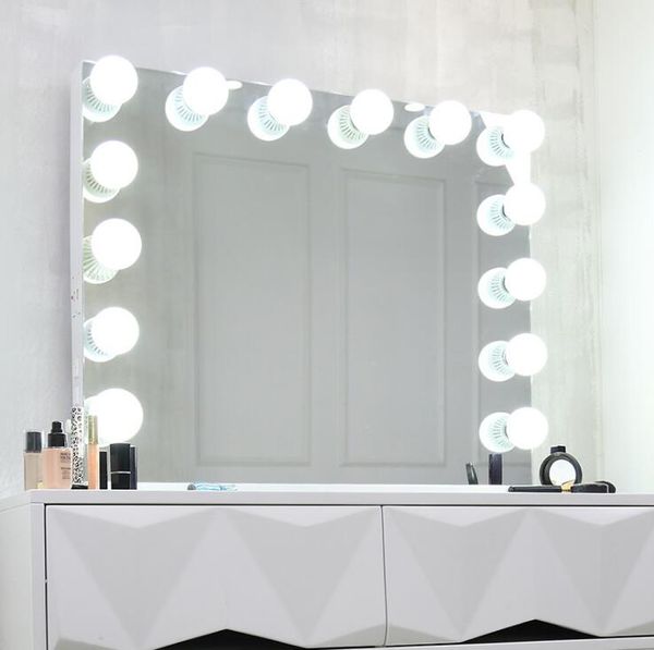 

80*65cm Larger LED Mirror Double color Light Cosmetic Mirror Make Up for gift