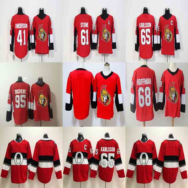 

2017-2018 Season Ottawa Senators Jersey 95 Matt Duchene 41 Craig Anderson 61 Mark Stone 65 Erik Karlsson Ice Hockey Jerseys Cheap