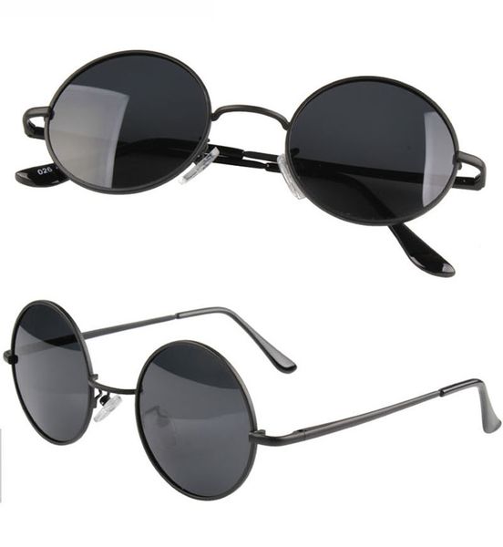 

мужские поляризованные ретро круглые солнцезащитные очки очки оттенки открытый рыбалка мода металлический каркас винтаж вождения женские спо, White;black