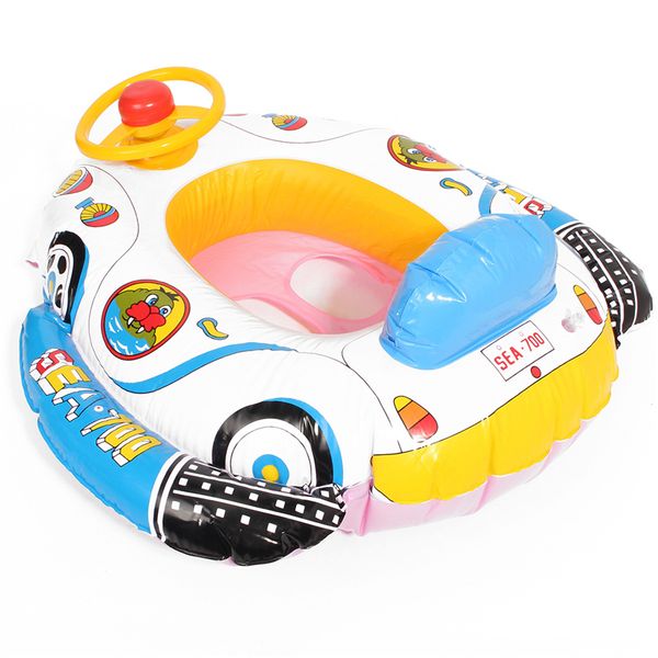 

pvc baby float swimming ring inflatable car steering wheel seat float kids trainer toy pool & accessories