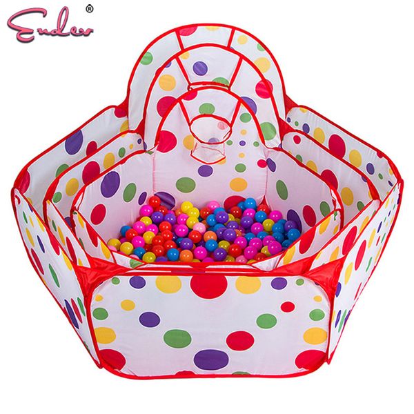 

endev 100pcs balls kid swim ocean ball pit pool game playhouse foldable play tent in/outdoor hut pool toy for chilren gift