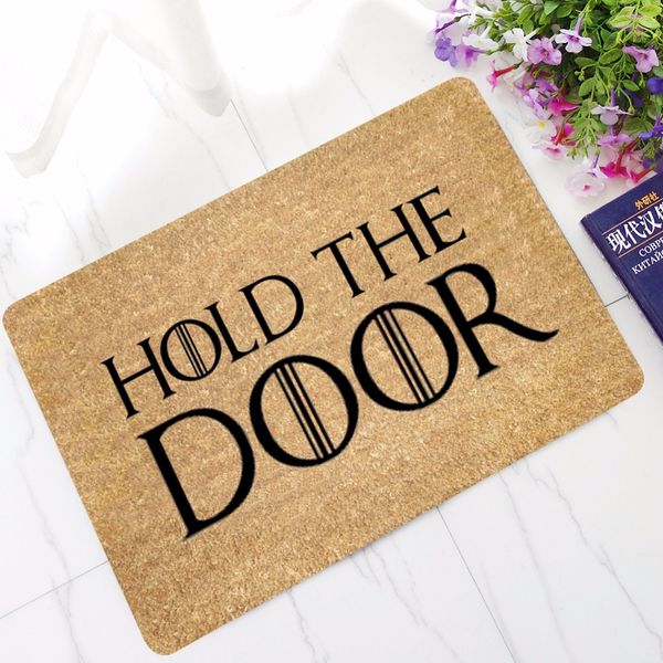 New Arrivals Hold The Door Entrance Welcome Mats Rubber Funny