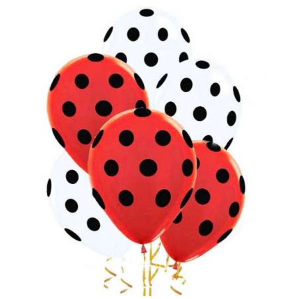 

birthday wedding ladybug decorations spot party dot balloons balloons globos polka 35pcs presents latex red black kfmpn