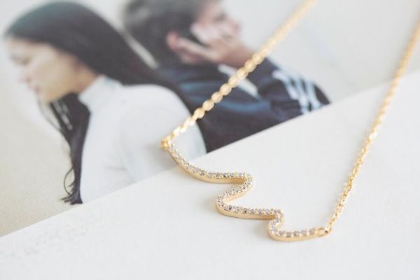 

fashion gold-color plated beautiful cz crystal wave necklace pendant necklace for women gift wholesale, Silver