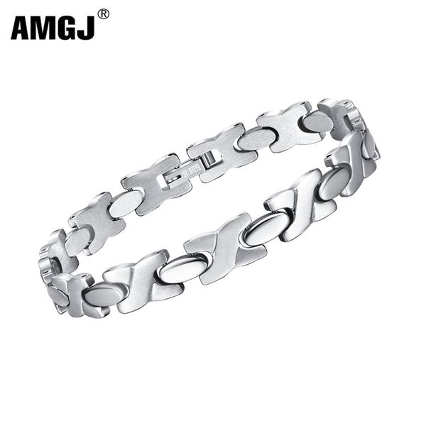 

amgj stainless steel bracelet bangle for women wedding band cc charm cuff bracelet jewelry gifts, White