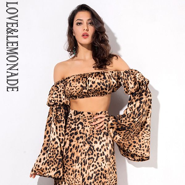 

love&lemonade leopard chest shape horn sleeve short lm1312t, White