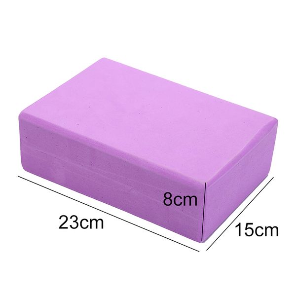 

1pcs eva foam brick pilates tool purple yoga block sports dance exercise gym workout stretching aid body shaping health training