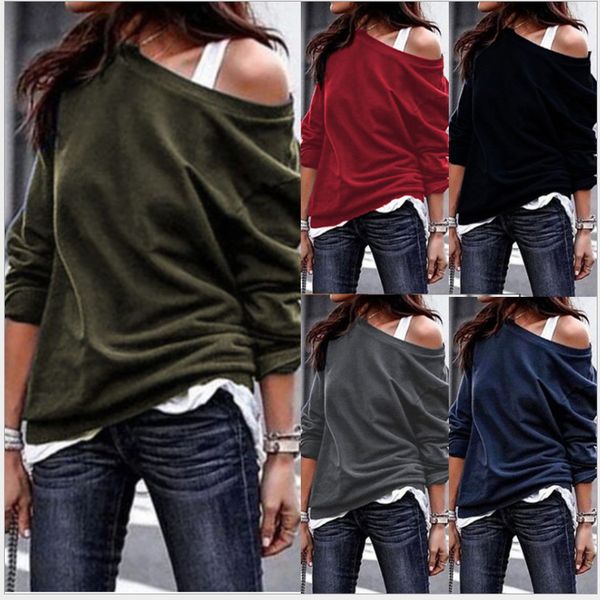 

2018 горячие новые продукты осень и зима мода шею длинными рукавами блузки, Black