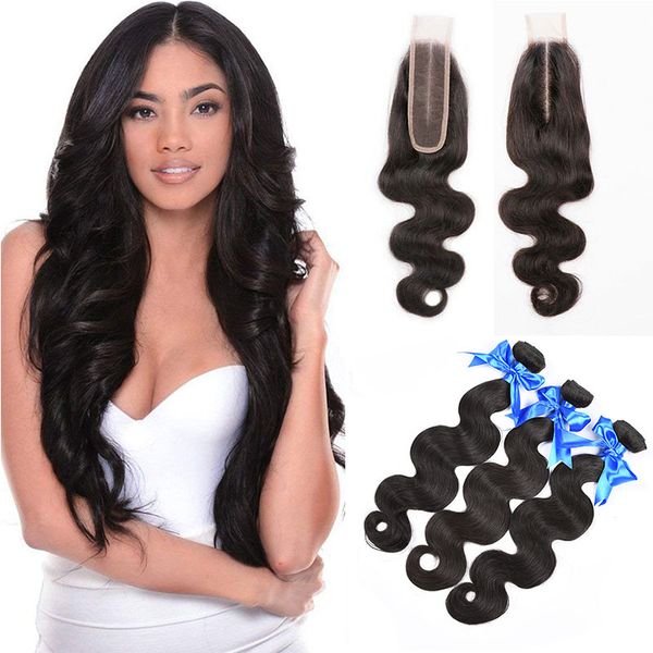 

selling malaysian cuticle aligned virgin hair weave bundles with 2x6 deep part lace closure human hair extensions, Black;brown