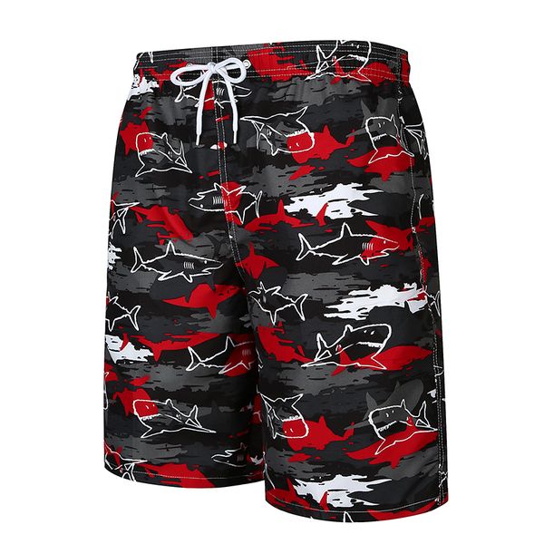 

men swimwear board shorts sharks printed summer surfing shorts male vacation casual shorts size m-2xl ing