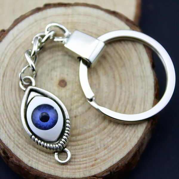 

6 pieces key chain women key rings couple keychain for keys eye connector 30x15mm ysk-b10891, Slivery;golden