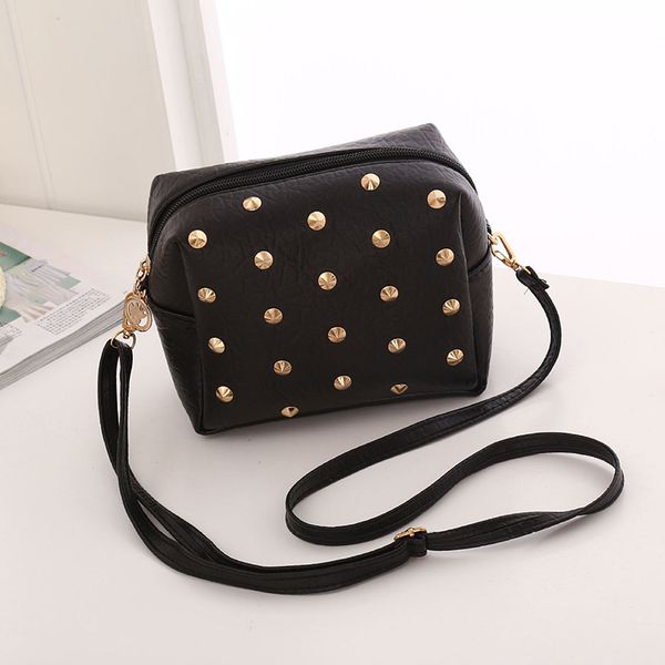 

women mini fashion clutch ladies mobile evening purse new rivet casual crossbody shoulder messenger bags