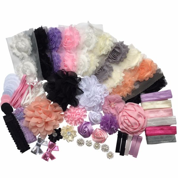 

kid shower games - diy headband kit - make 32 headbands and 5 clips and 2 sequin bows (with instructions) a076-11, Slivery;white