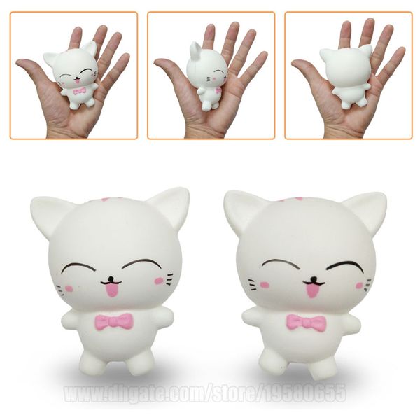

cat squishies kids white sweet kawaii animal squishy scented slow rising smile pet simulation phone strap toy squeeze x hipping squ042