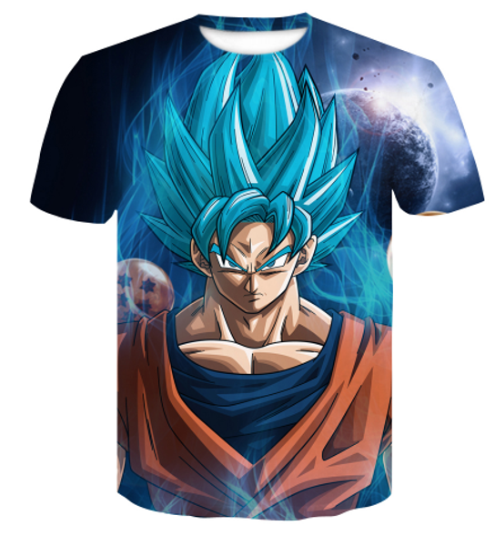

new arrival men/women classic anime ultra instinct goku dragon ball 3d t-shirt summe style hip hop casual t-shirt s-xxxxxxl u34, White;black