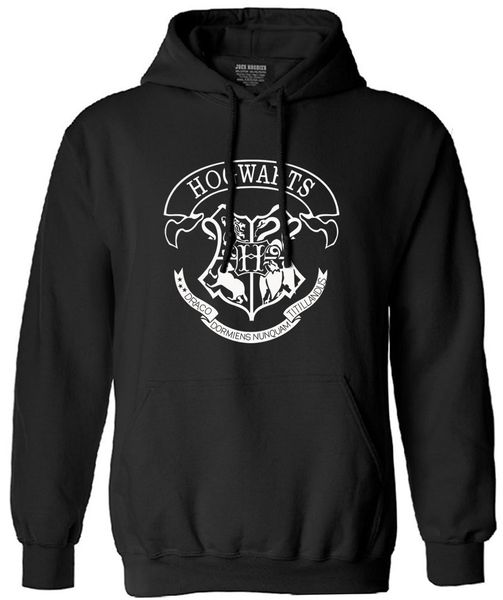 

2017 new men hoodies famous homme hogwarts male cotton hooded sweatshirts brand hip-hop tracksuit streetwear funny brand, Black