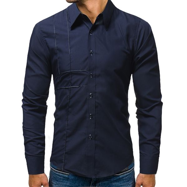 

2018 autumn new men's solid color # word embroidery long-sleeved casual shirt large size loose and comfortable, White;black