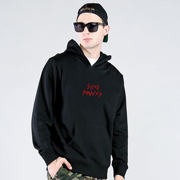 

Mens Fleece Sweatshirts Branded Hip Hop Hoodies Street Style Emoji Printed Hooded Pullovers Large Size S - 3XL