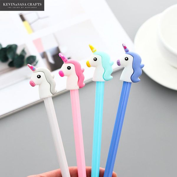 

4pcs/set gel pen unicorn pen stationery kawaii school supplies gel ink school stationery office suppliers kids gifts