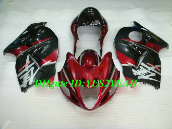 Spritzguss-Verkleidungsset für Suzuki Hayabusa GSXR1300 96 99 00 07 GSXR 1300 1996 2007 ABS Rot Schwarz Verkleidungsset+Geschenke SG06