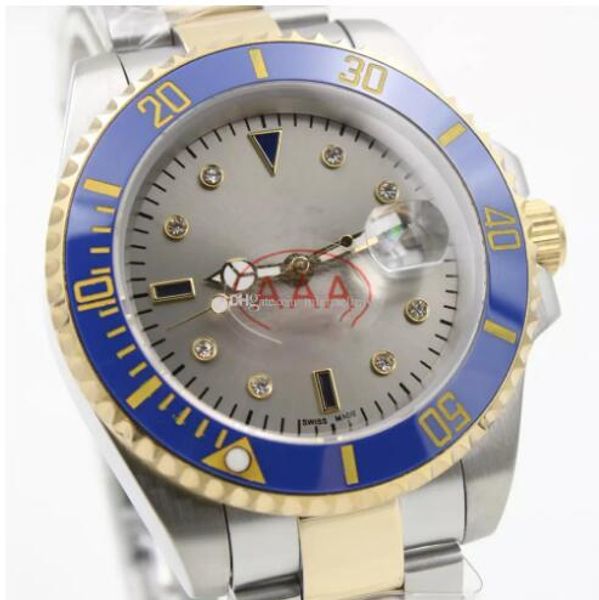 

luxury mens watch automatic mechanics stainless steel gray diamonds dial sapphire original clasp watch men, Slivery;brown
